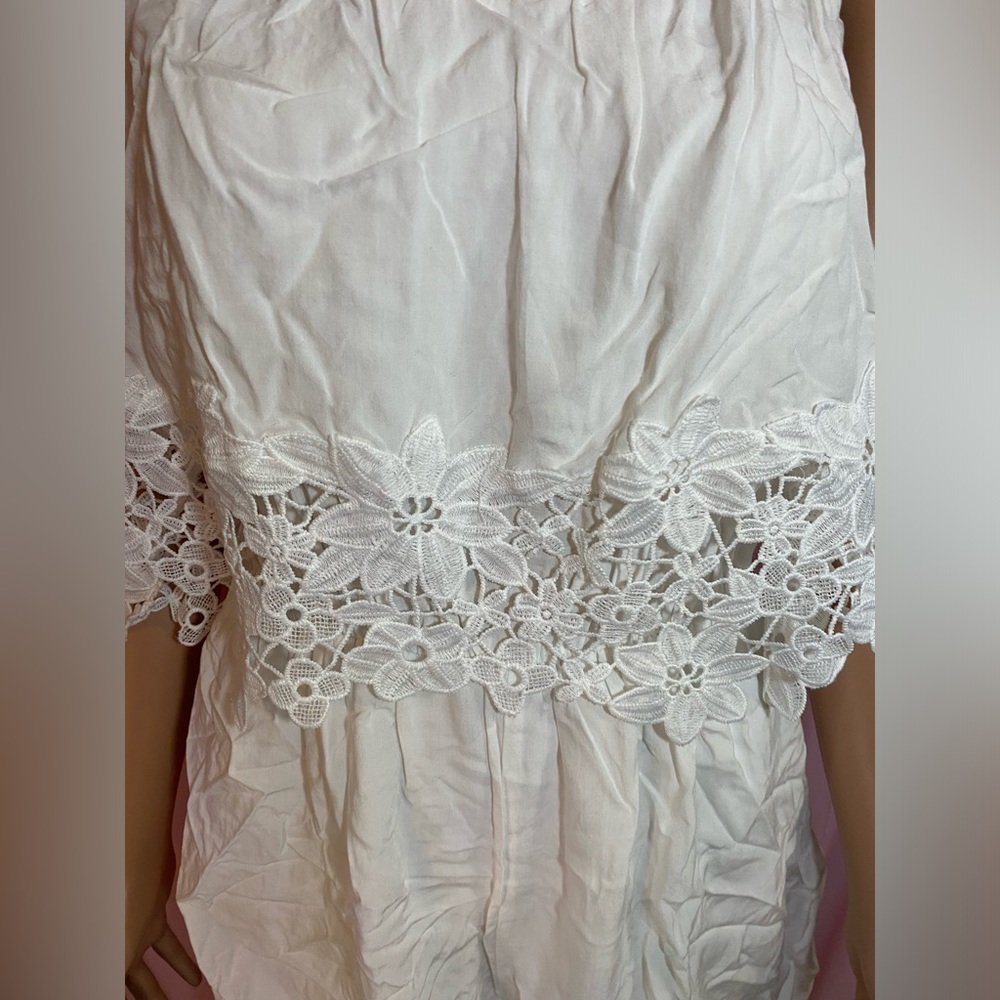 Lace white romper She Sky Large - Picture 2 of 5
